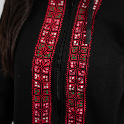 Finjan Al Khalil Tatreez Zip-Up Jacket – Handmade