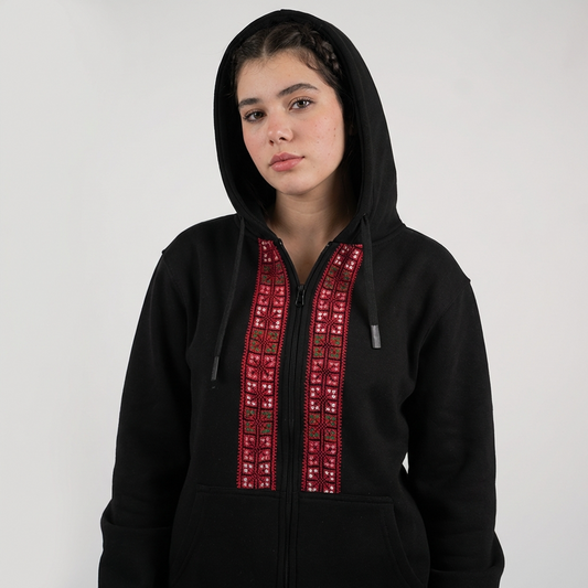 Finjan Al Khalil Tatreez Zip-Up Jacket – Handmade