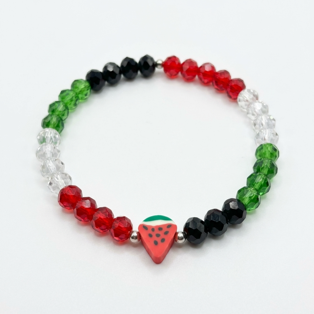 Watermelon Charm Beaded Bracelet