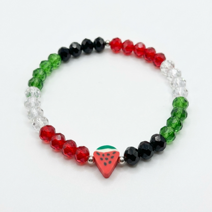 Watermelon Charm Beaded Bracelet