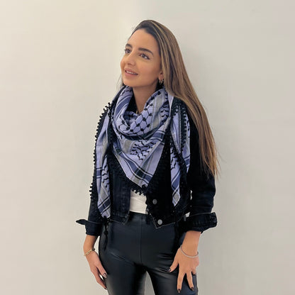 Echoes – Lavender Haze Kufiya (Keffiyeh) | Made in Jordan