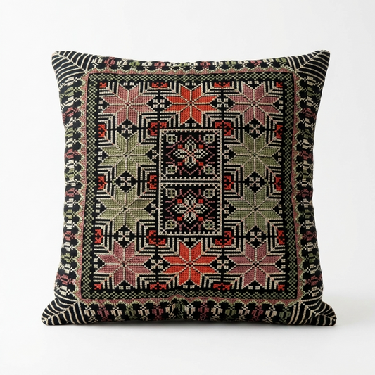 Olive Green – Tatreez Embroidery | 16x16
