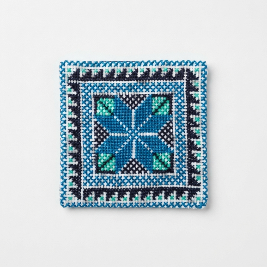 Hand-Stitched Tatreez Coasters