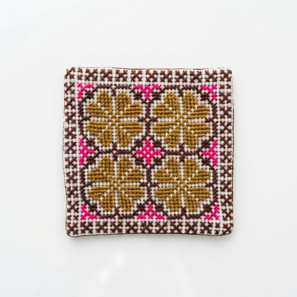 Hand-Stitched Tatreez Coasters