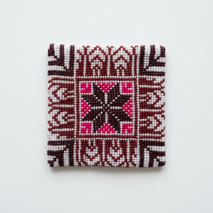Hand-Stitched Tatreez Coasters