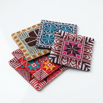 Hand-Stitched Tatreez Coasters
