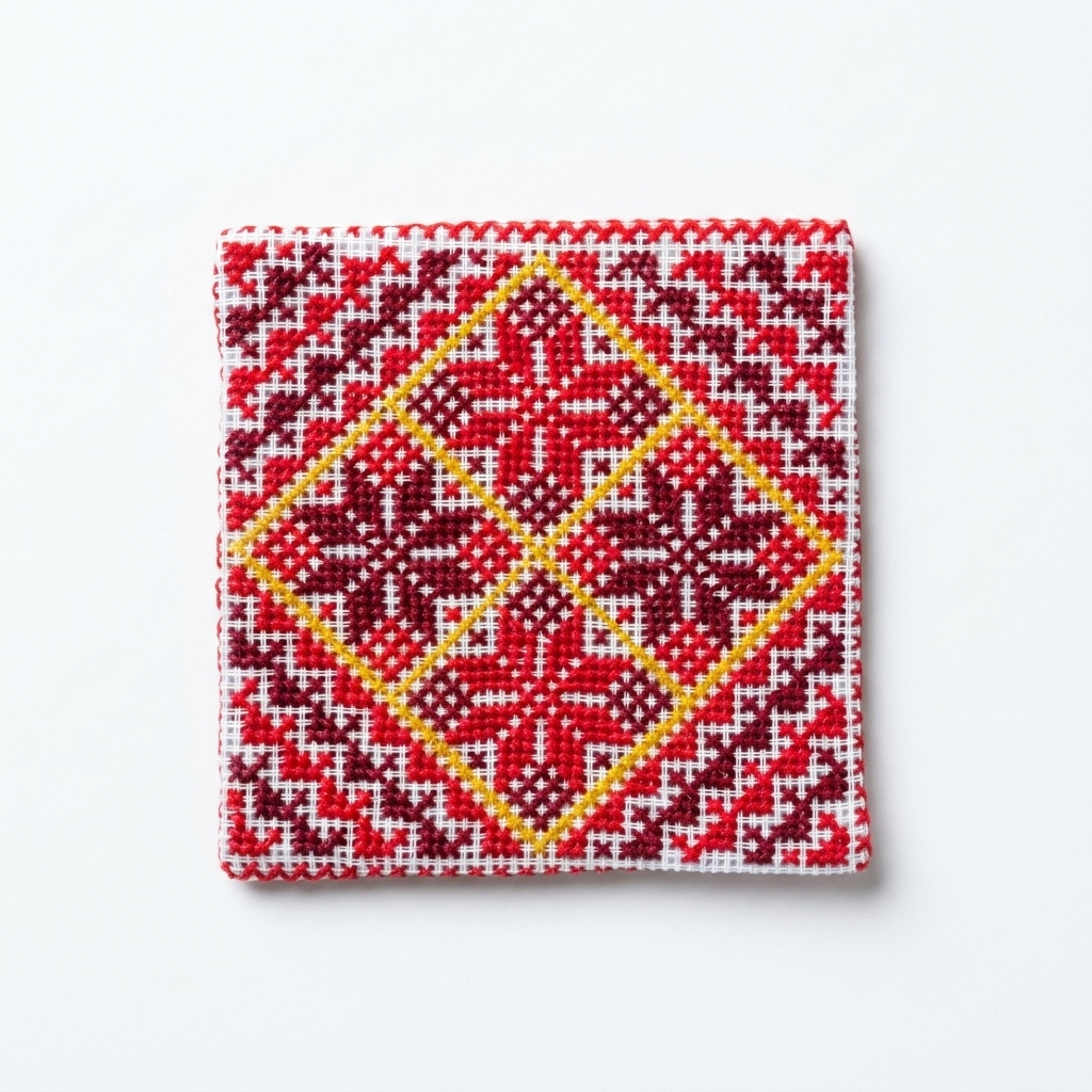 Hand-Stitched Tatreez Coasters