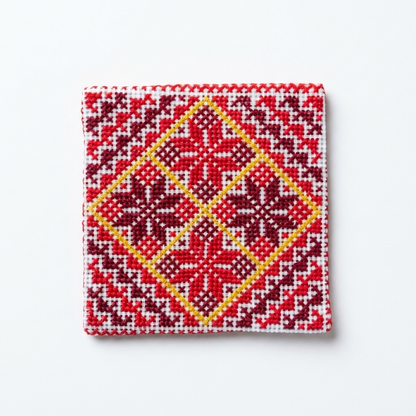 Hand-Stitched Tatreez Coasters