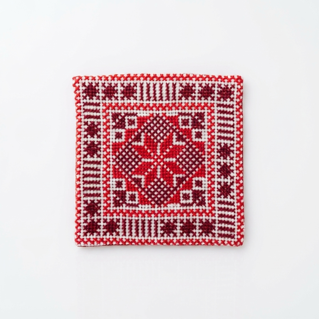 Hand-Stitched Tatreez Coasters