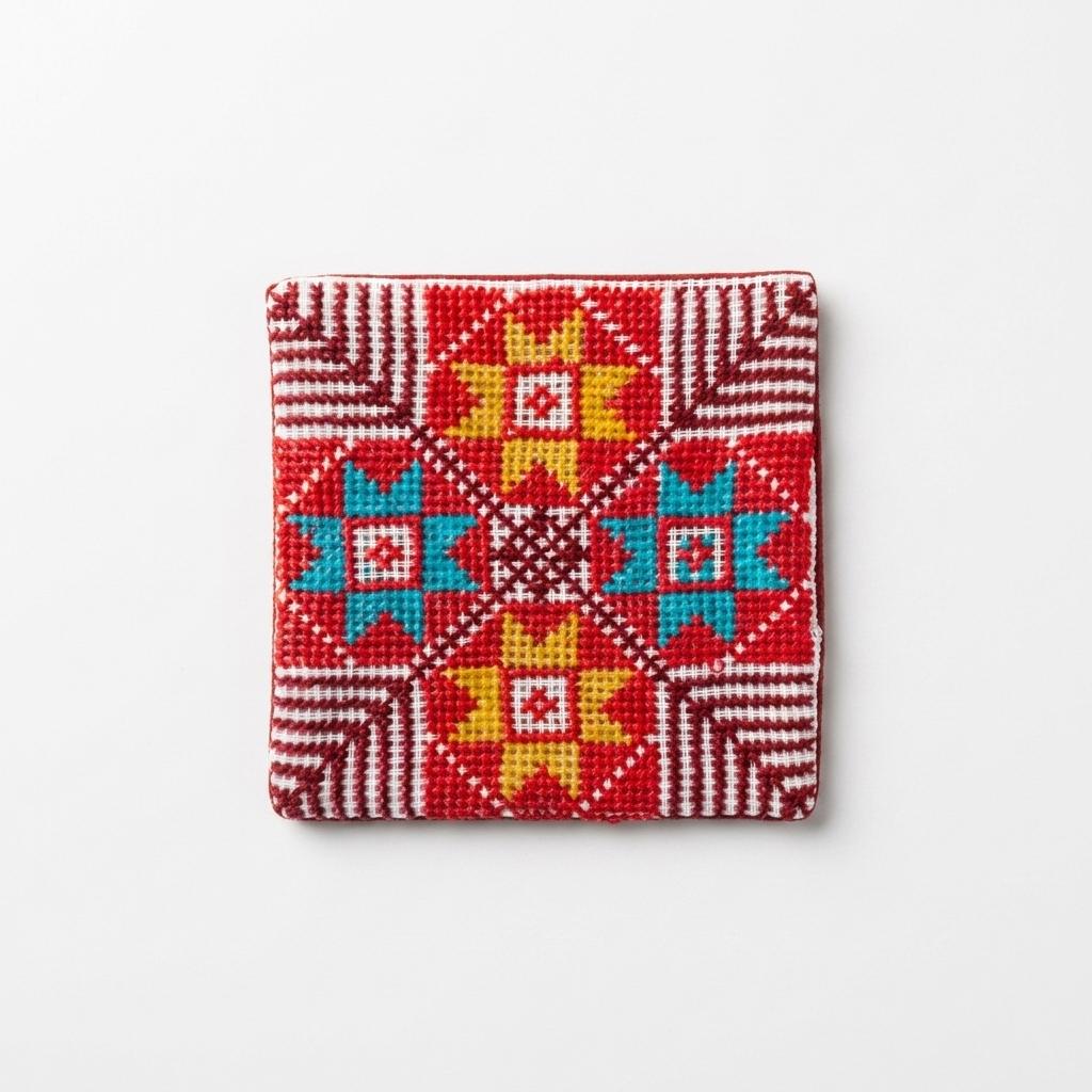 Hand-Stitched Tatreez Coasters
