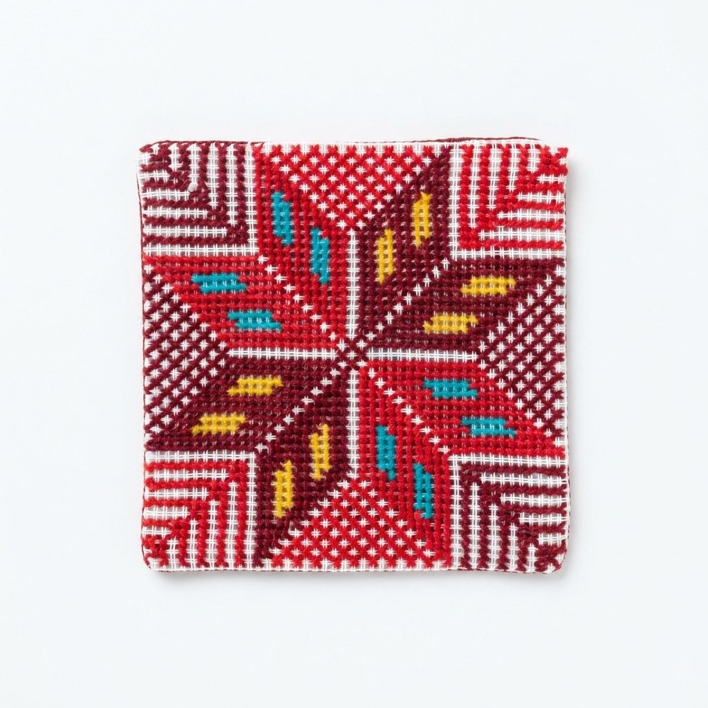 Hand-Stitched Tatreez Coasters