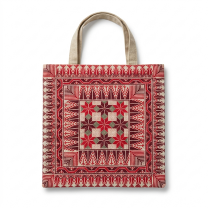 Ghuroob Al Rabee’ Hand-Stitched Tote Bag