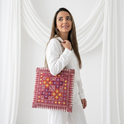 Nujoom Al Nar Hand-Stitched Tote Bag