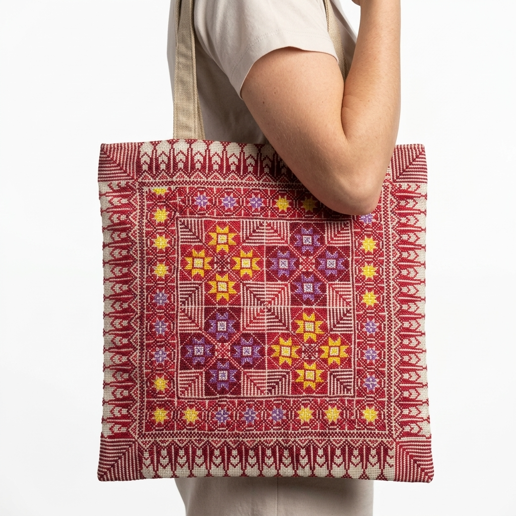 Nujoom Al Nar Hand-Stitched Tote Bag