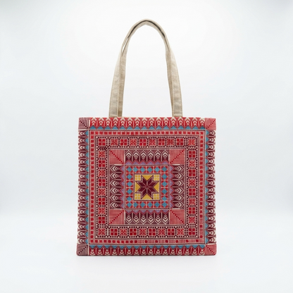 Shams Al Rabee’ Hand-Stitched Tote Bag