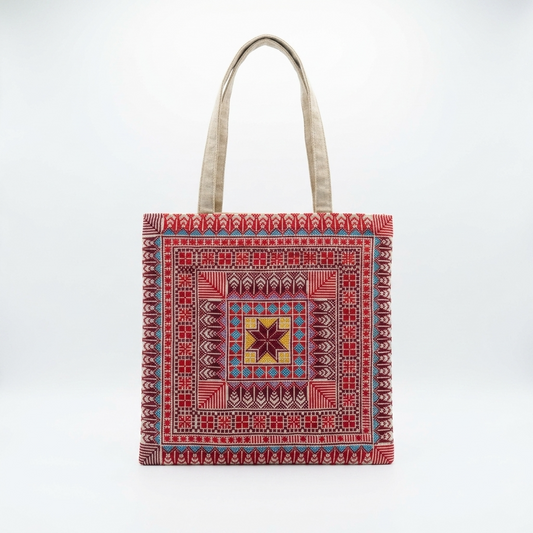 Shams Al Rabee’ Hand-Stitched Tote Bag