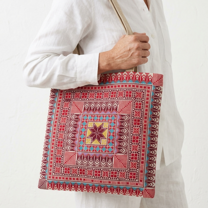 Shams Al Rabee’ Hand-Stitched Tote Bag