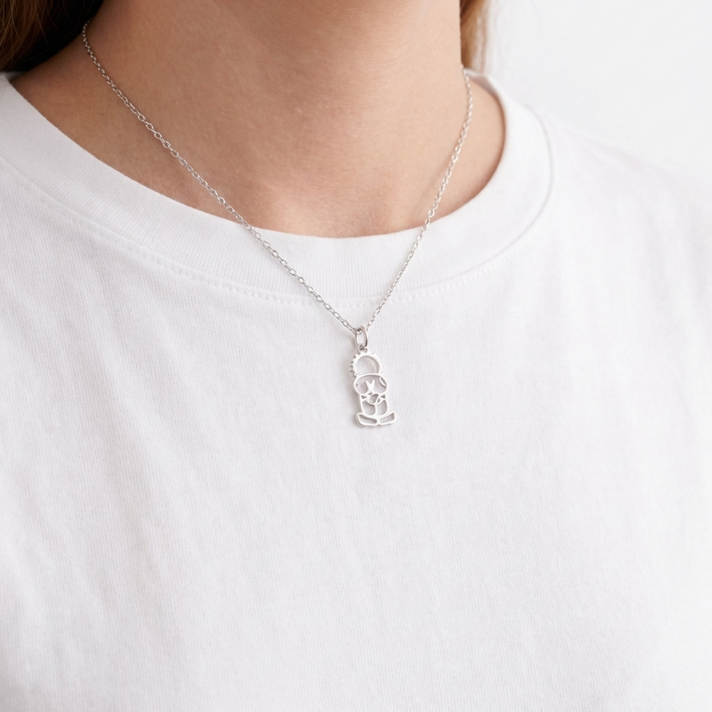 Silver-Handala-Palestine-Necklace-Worn