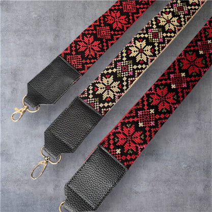 Tatreez Strap | Multipurpose Bag, Camera & Guitar Strap – Palestinian Embroidery Pattern
