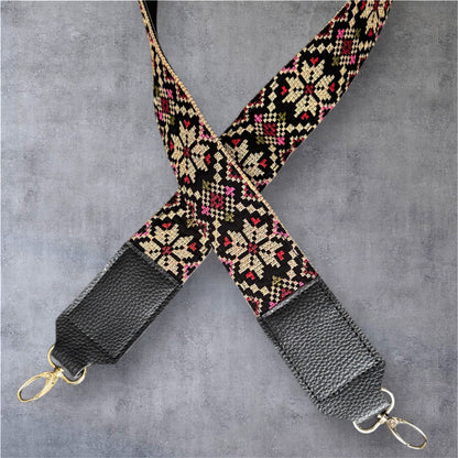 Tatreez Strap | Multipurpose Bag, Camera & Guitar Strap – Palestinian Embroidery Pattern