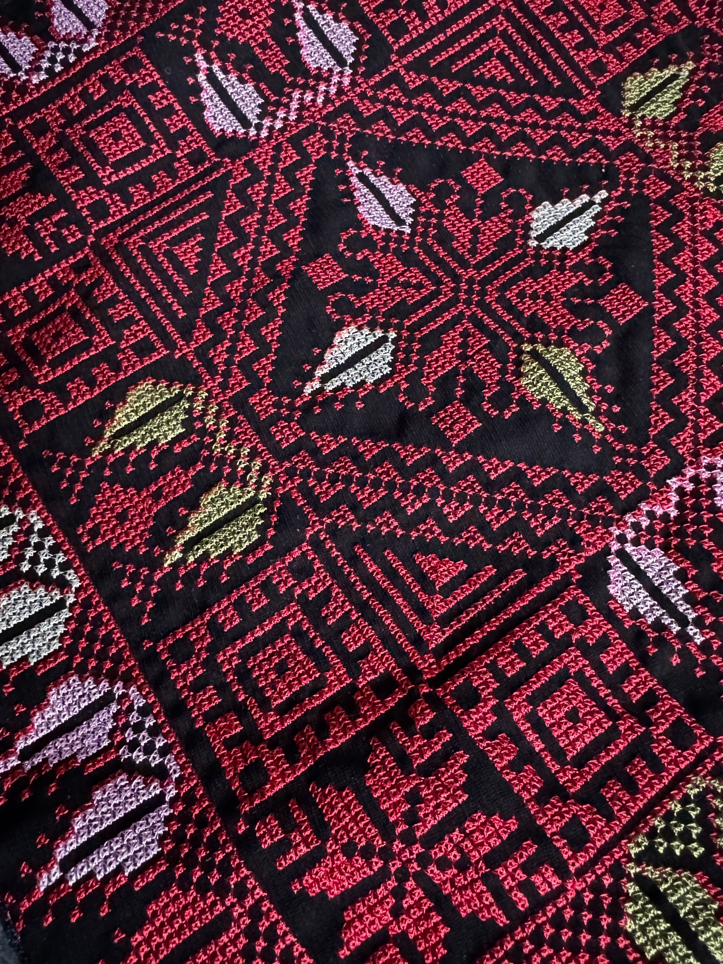 Tatreez Tote Bag – Colorful Star | Palestinian Embroidery