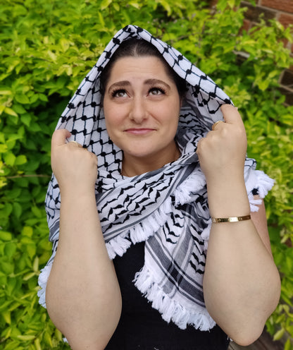 Royal Kufiya (Keffiyeh) | Black & White – Made in Jordan