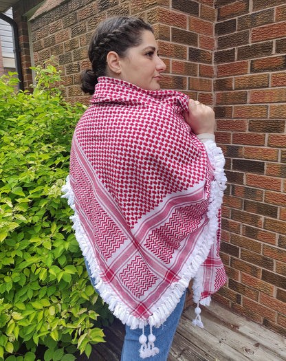 Royal Shemagh (Keffiyeh) | Red & White – Made in Jordan