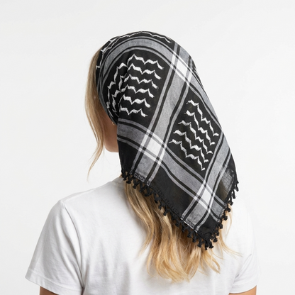 Layl Kufiya Bandana - Black & White