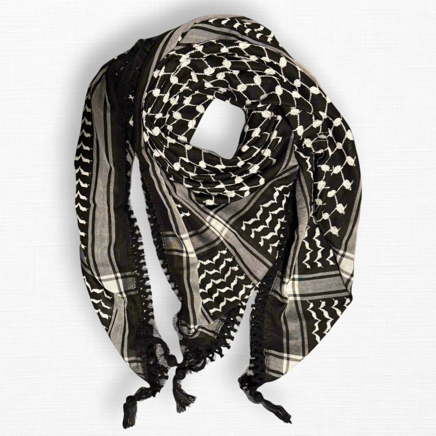 Bold Inversed Kufiya (Keffiyeh) | Made in Jordan