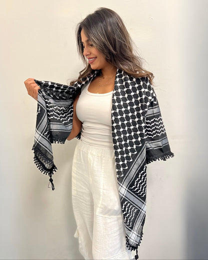 Bold Inversed Kufiya (Keffiyeh) | Made in Jordan
