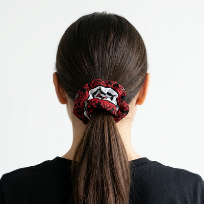 Classic Kufiya Scrunchie - Red Tatreez