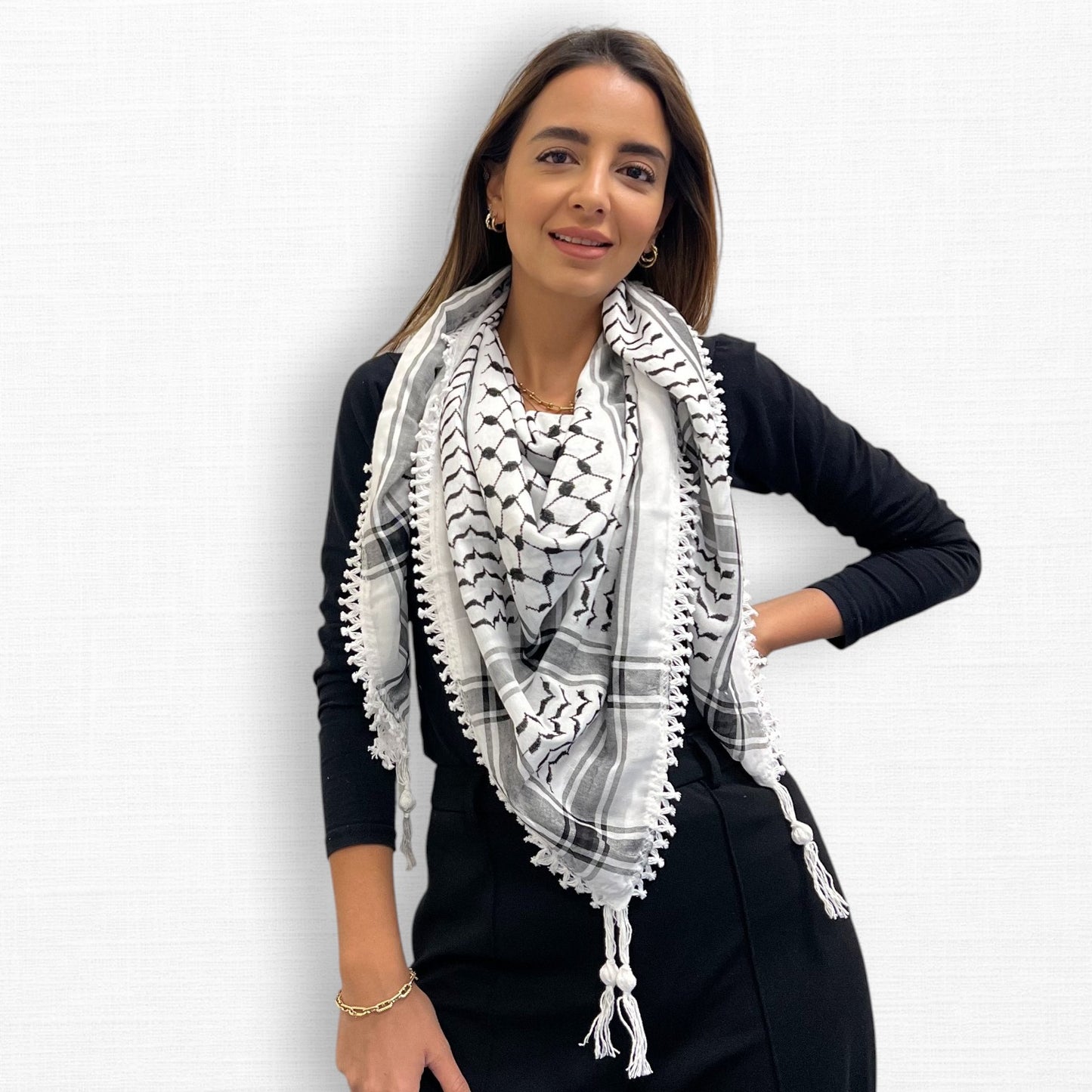 Lightweight Classic Kufiya (Keffiyeh) | Made in Jordan