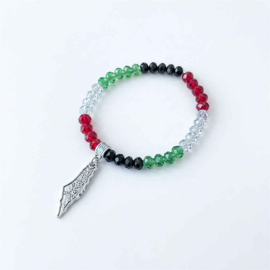 Palestine Map Beaded Bracelet