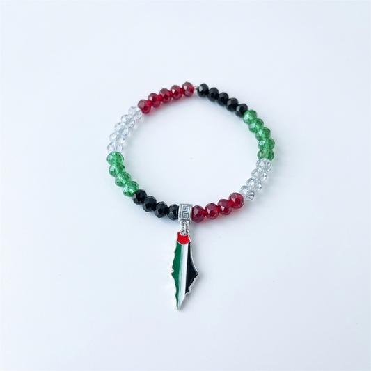 Palestine Map Beaded Bracelet