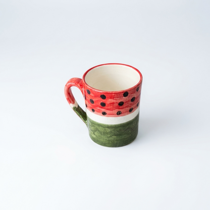 Handmade Watermelon Ceramic Mug | Made by Palestinian Artisans