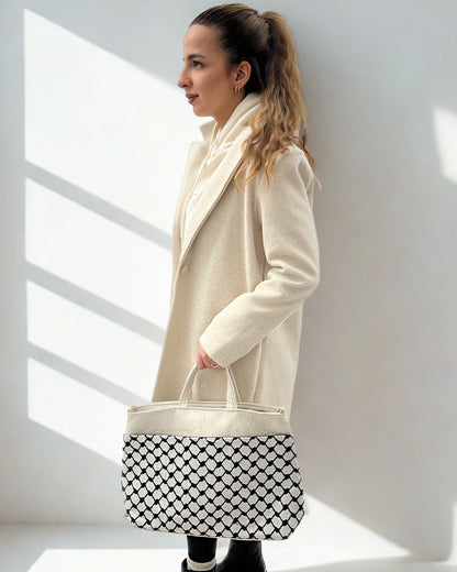 Cross-Body Functional Bags – Tatreez & Kufiya | Zipper & Dual Handles | Palestinian Solidarity
