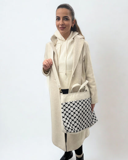 Cross-Body Functional Bags – Tatreez & Kufiya | Zipper & Dual Handles | Palestinian Solidarity