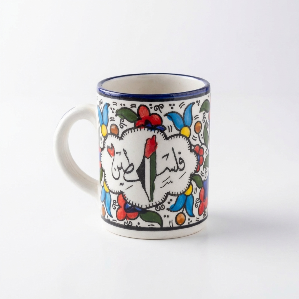 Falastin Ceramic Mug | Hand-Painted in Palestine