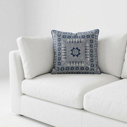 Navy Tatreez Cushion Cover – May 2026 Edition