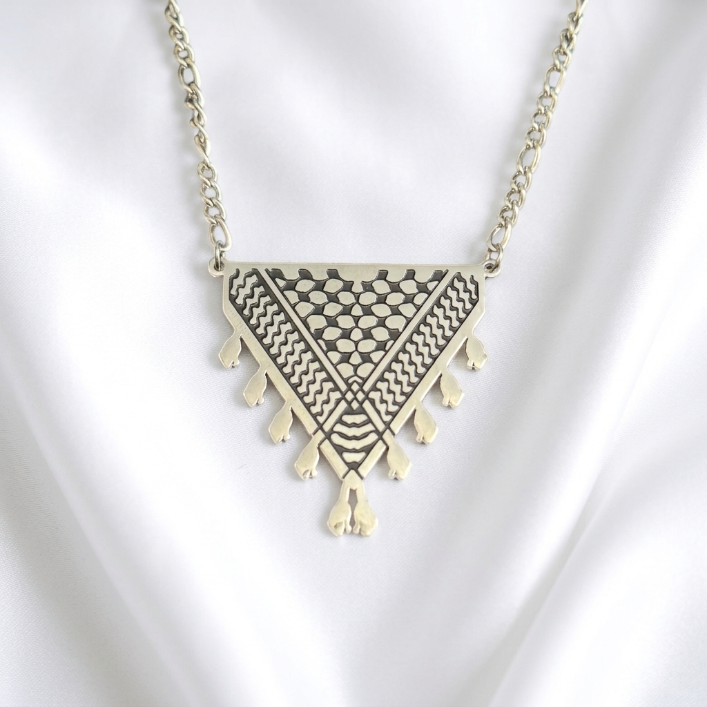 Kufiya Triangle Necklace