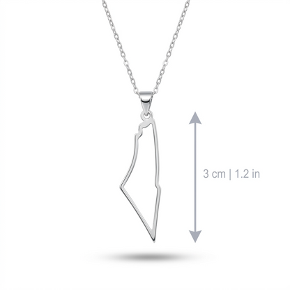 Palestine Map Outline Necklace