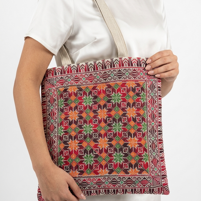 Nujoom Al Rabee Handstitched Tote Bag