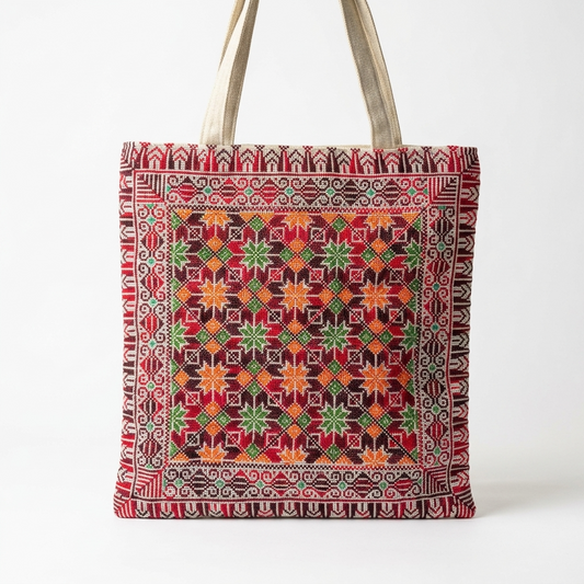 Nujoom Al Rabee Handstitched Tote Bag