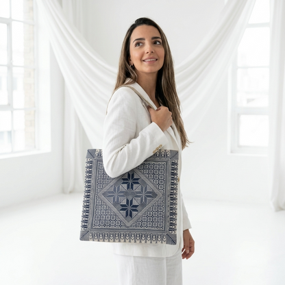Nujoom Al Samaa Hand-Stitched Tote Bag