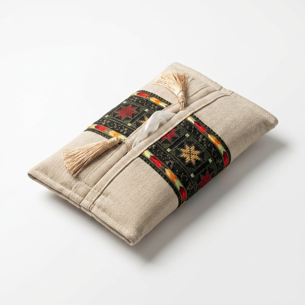 Tatreez Tissue Holder – Palestinian Textile