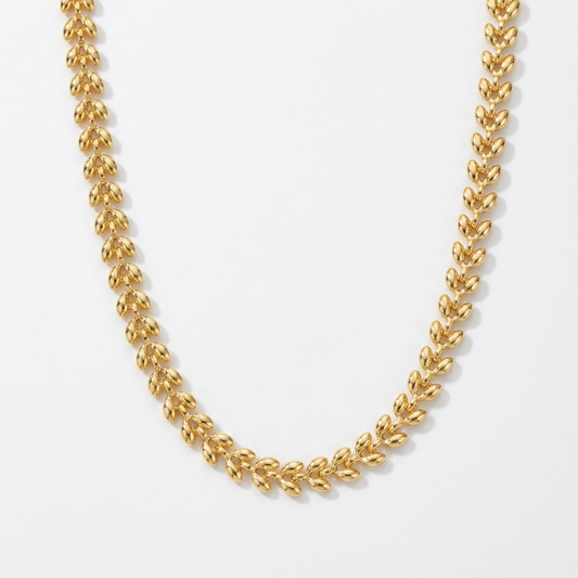 Olive Branch Necklace – Gold