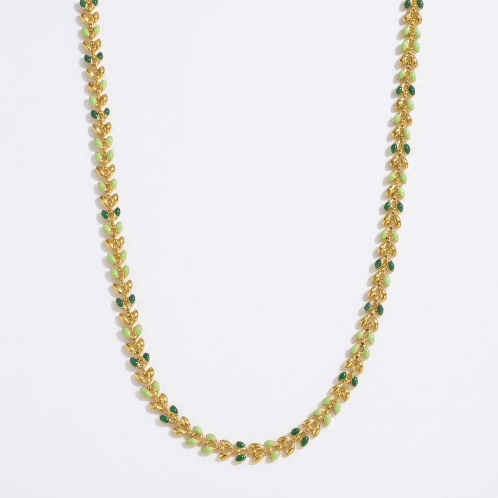 Olive Branch Necklace – Green