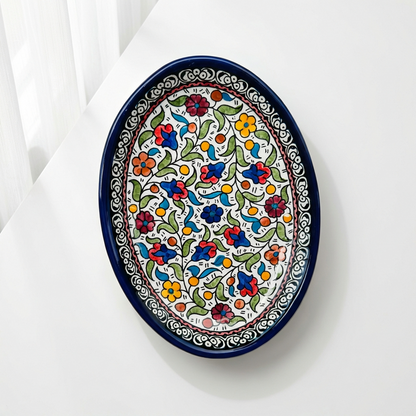 Oval Ceramic Side Dishes | Hand-Painted in Palestine