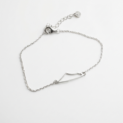 Palestine Map Bracelet | Outline Design – Sterling Silver & 18k Gold Plated - Palestine Jewelry