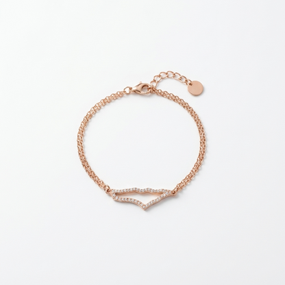 Palestine Map Bracelet – Pavé Crystal Outline